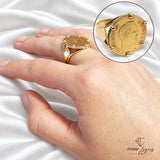 Bague pièce Napoléon 10F or 18 carats - pièce droite
