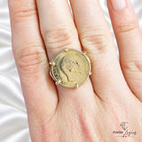 Bague pièce Napoléon 10F or 18 carats - pièce droite