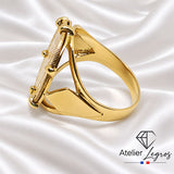 Bijou Bague pièce Marianne 10F or 18 carats - pièce droite joaillerie legros bijouterie