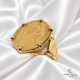 Bague pièce Napoléon 10F or 18 carats - pièce droite