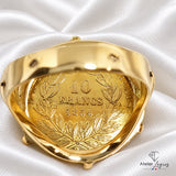 Bague pièce Napoléon 10F or 18 carats - pièce droite