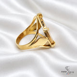 Bijou Bague pièce de monnaie Napoléon Lauré 20F en or 18 carats joaillerie legros bijouterie