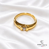 Bijou Bague solitaire diamant 0,18 ct en or jaune 18 carats joaillerie legros bijouterie