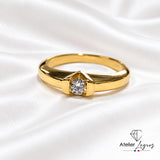 Bijou Bague solitaire diamant 0,18 ct en or jaune 18 carats joaillerie legros bijouterie