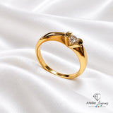 Bijou Bague solitaire diamant 0,18 ct en or jaune 18 carats joaillerie legros bijouterie