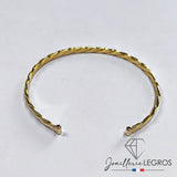 Bijou Bracelet homme jonc torsadé tressé en or 18 carats joaillerie legros bijouterie