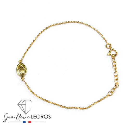 Bracelet Vierge miraculeuse Or Jaune 18 Carats Femme