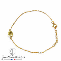 Bijou Bracelet Vierge miraculeuse Or Jaune 18 Carats Femme joaillerie legros bijouterie