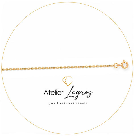 Bijou Chaîne forçat diamantée maille 1,2 mm or jaune 18 carats joaillerie legros bijouterie