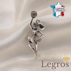 Bijou Pendentif Cheerleader Pom-Pom Girl en argent 925 joaillerie legros bijouterie