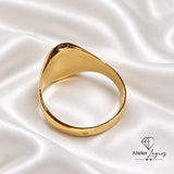 Bijou Chevalière en or jaune 18 carats initiales à graver table ovale joaillerie legros bijouterie