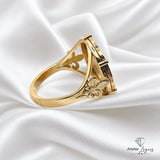 Bijou Bague louis d'or Napoléon homme : chevalière or fleur de lys joaillerie legros bijouterie