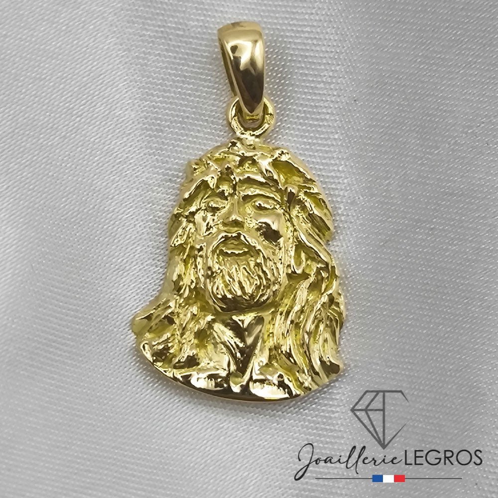 Bijou Médaille Jésus Visage du Christ Pendentif or 18 carats joaillerie legros bijouterie