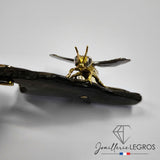 Bijou Pendentif Abeille en or jaune et blanc 18 carats bijou citrine joaillerie legros bijouterie