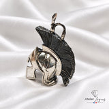 Bijou Pendentif casque spartiate en argent 925 joaillerie legros bijouterie