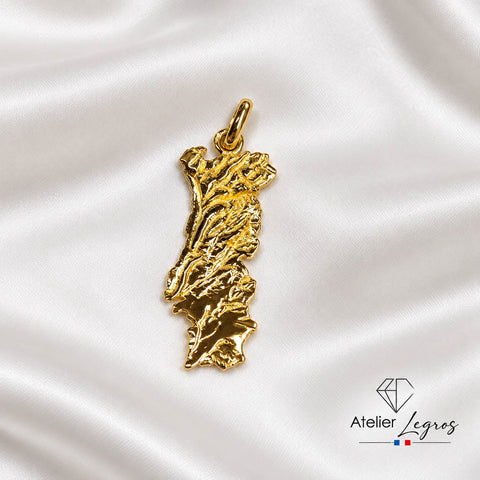 Pendentif relief Portugal en or 18 carats