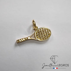 Bijou Pendentif Raquette de Tennis en or 18 carats joaillerie legros bijouterie
