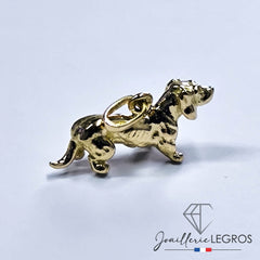 Bijou Pendentif Teckel en Or 18 Carats : Cadeau Idéal pour Fan de Teckel joaillerie legros bijouterie