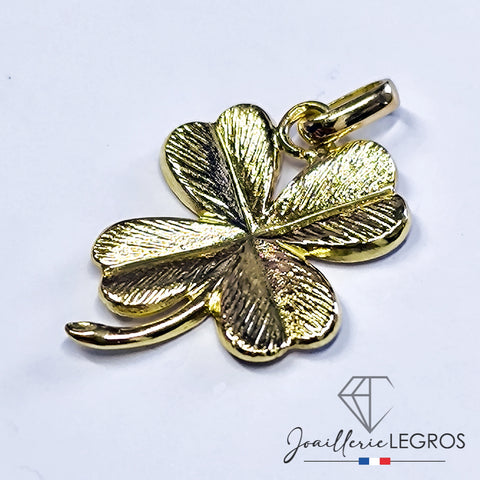 Bijou Pendentif Trèfle à 4 Feuilles en Or 18 Carats joaillerie legros bijouterie