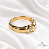 Bijou Bague solitaire diamant 0,18 ct en or jaune 18 carats joaillerie legros bijouterie