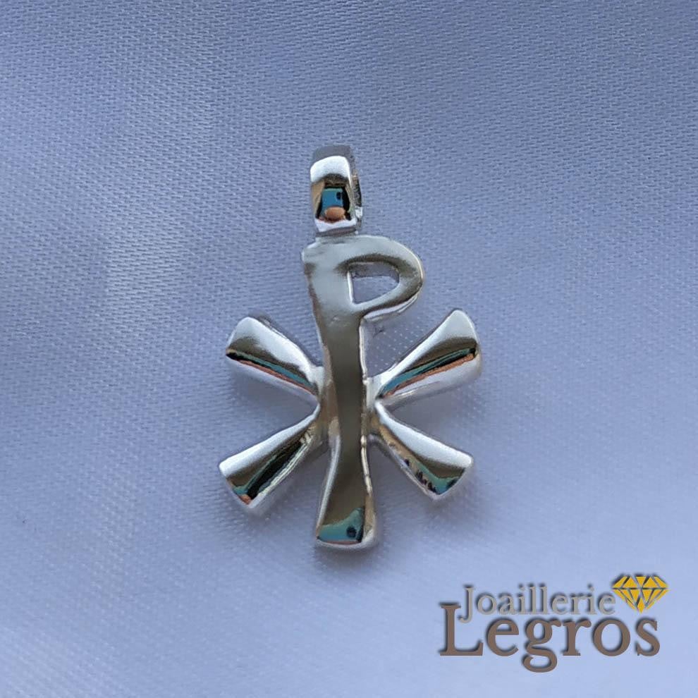 Bijou Pendentif chrisme en argent 925 joaillerie legros bijouterie