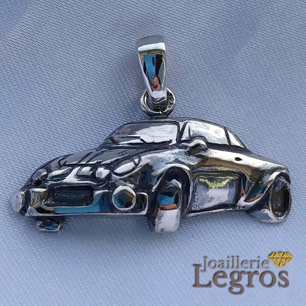 Bijou Pendentif Voiture Renault Alpine en argent 925 joaillerie legros bijouterie
