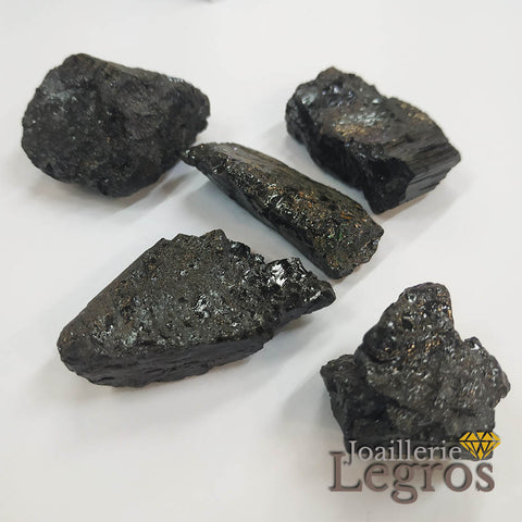 Bijou Tourmaline noire pierre brute joaillerie legros bijouterie