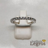 Bijou Alliance Or blanc 18 carats 17 Diamants joaillerie legros bijouterie