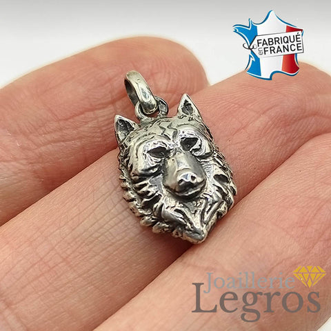Louragan Bague Homme Tete De Loup Argent Bijoux Loup Collier Loup