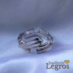Bijou Bague joncs de bambou en argent 925 joaillerie legros bijouterie
