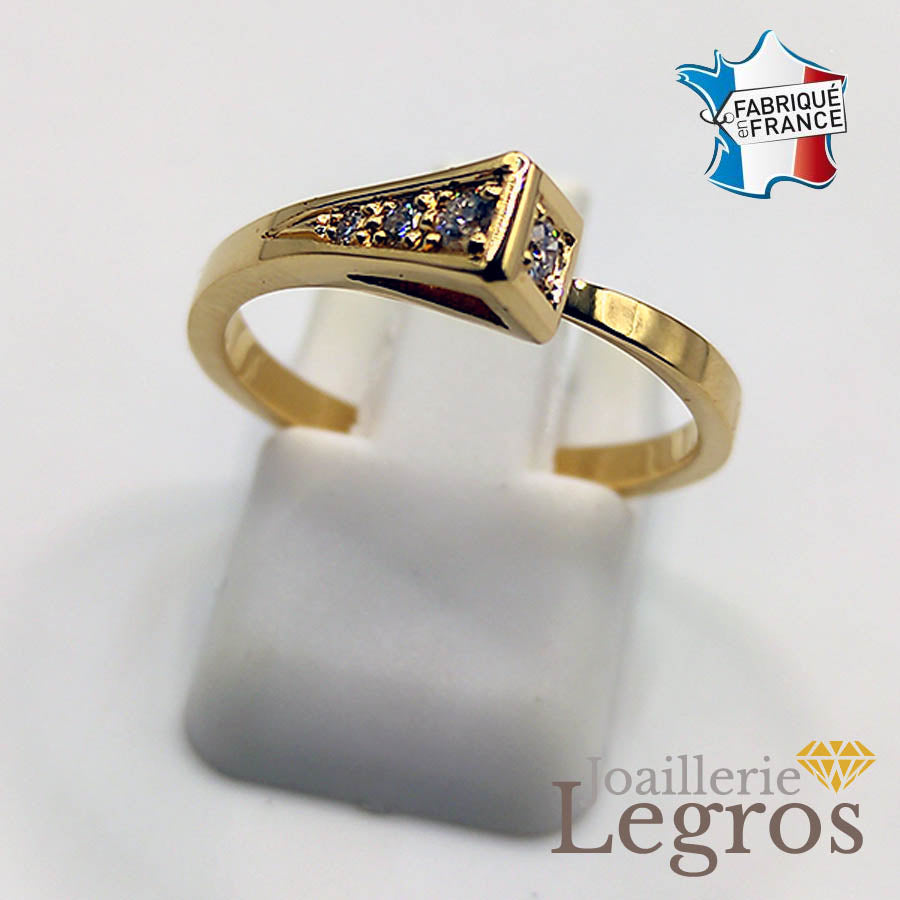 Bijou Bague Clou à ferrer Or 18 carats et 4 diamants joaillerie legros bijouterie