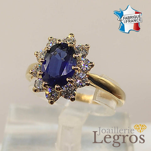 Saphir Bague Or Femme 18 Carats Belle Bague Femme Or Rose 18