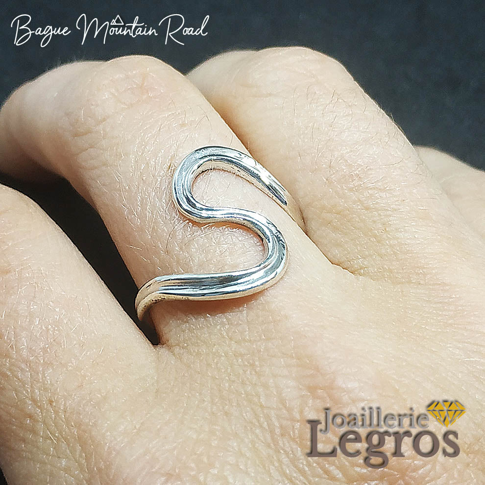Bijou Bague Mountain Road or 18 carats ou argent 925 joaillerie legros bijouterie