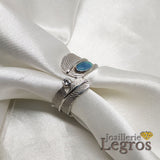 Bijou Opale Bague plume en or blanc 18 carats et son diamant joaillerie legros bijouterie