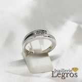 Bijou Bague or blanc 18 carats 3 diamants joaillerie legros bijouterie