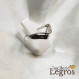 Bijou Bague or blanc 18 carats et diamants joaillerie legros bijouterie
