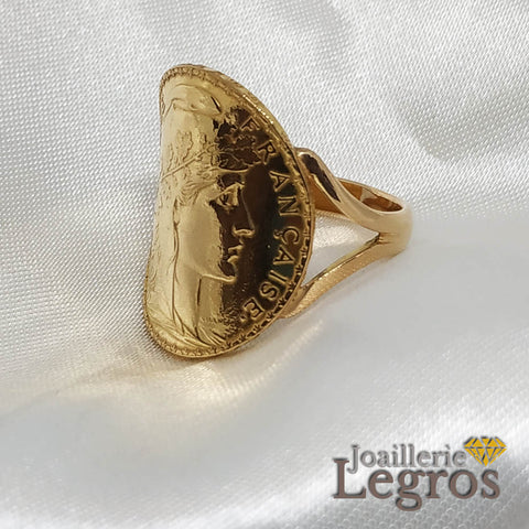 Bague Louis d'Or 20 Francs – Or 18 Carats Artisanale Unique