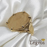 Bijou Bague pièce de monnaie Napoléon 10F en or jaune 18 carats joaillerie legros bijouterie