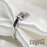 Bijou Bague solitaire diamant or blanc 18 carats joaillerie legros bijouterie