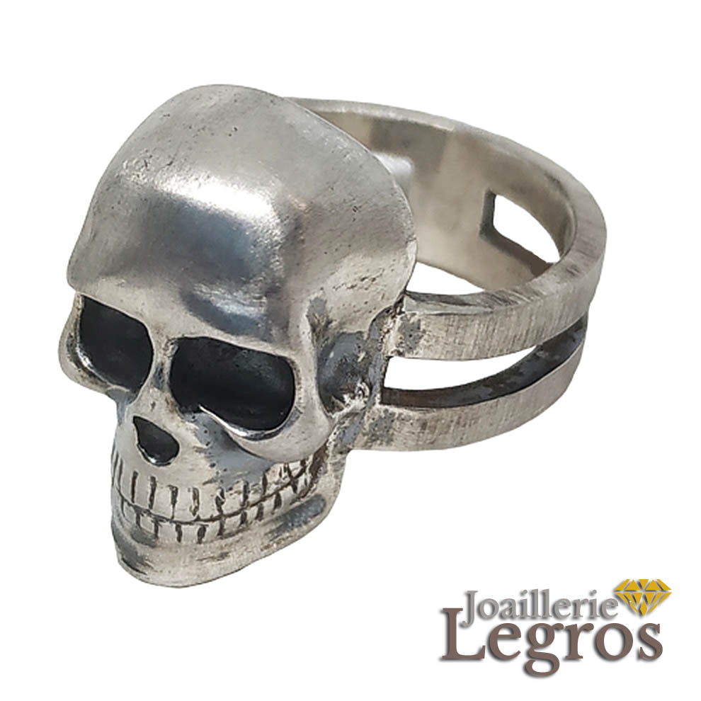 Bijou Bague Tête de mort argent 925 joaillerie legros bijouterie