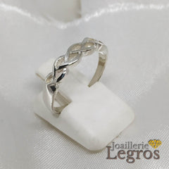 Bijou Bague tresse en argent 925 joaillerie legros bijouterie