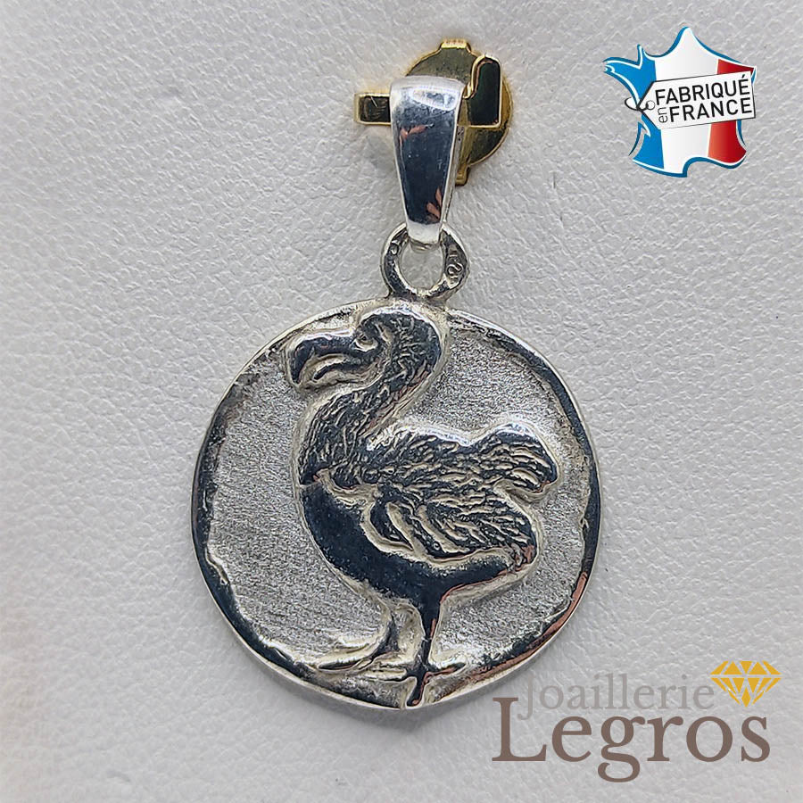 Bijou Bijou Dodo médaille pendentif en argent 925 joaillerie legros bijouterie