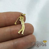 Bijou Pendentif Golfeur joueur de golf en or jaune 18 carats joaillerie legros bijouterie
