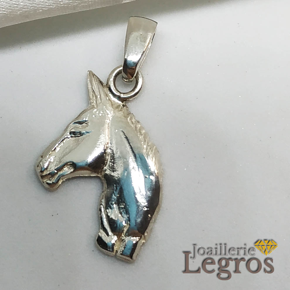 Bijou Pendentif tête d'âne en argent 925 joaillerie legros bijouterie