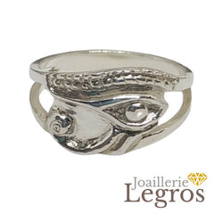 Bijou Bague Oeil d'horus Oeil oudjat en argent 925 joaillerie legros bijouterie