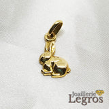 Bijou Pendentif Lapin en or jaune 18 carats joaillerie legros bijouterie