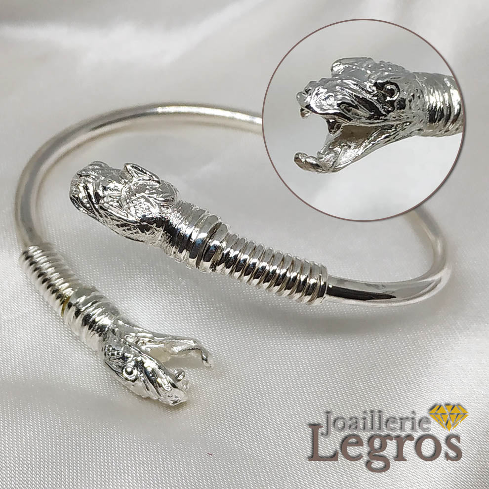Bijou Bracelet esclave ouvert Serpent en argent 925 joaillerie legros bijouterie