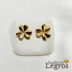 Bijou Boucles d'oreilles Trèfles et Perles Or Blanc - Or jaune 18 carats joaillerie legros bijouterie
