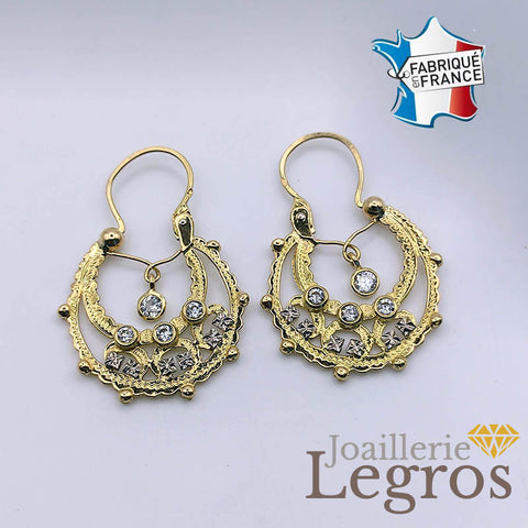Boucles d'Oreilles Créoles Torsadées en Or Jaune 9 Carats Epaisseur 2 Boucles d'Oreilles Créoles Torsadées en Or Jaune 9 Carats Epaisseur 2