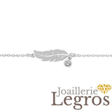 Bijou Bracelet plume argent 925 et son oxyde joaillerie legros bijouterie